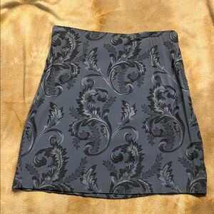 Chic Black Patterned Mini Skirt